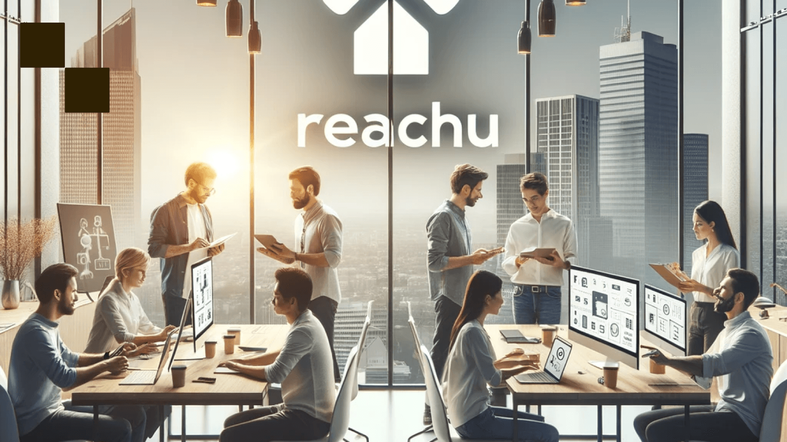 people collaborating on techniqual projects under reachu